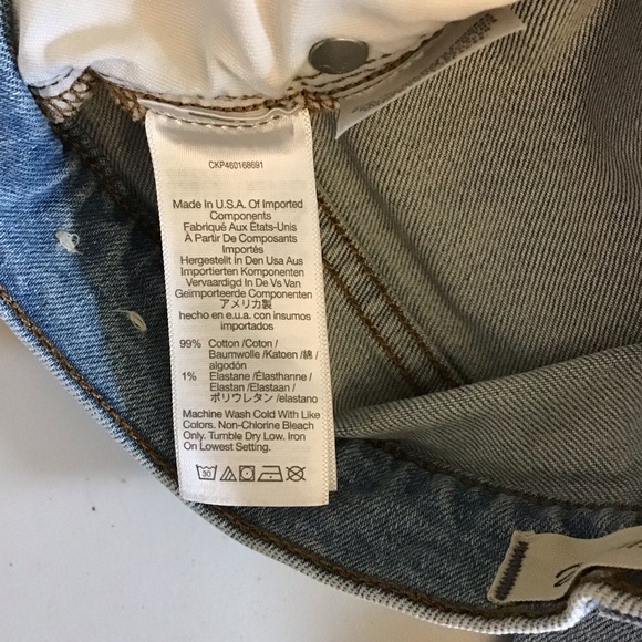 Madewell 27 Perfect Vintage Straight Jeans Women’s Light Wash Distressed ND515 - Picture 10 of 12